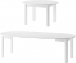 MPS Indus Practical Furniture Table, 105 x 76 x 105 cm, Dining Table with Extendable Table Top to 240 cm, Extendable Kitchen Table, Dining Room Table, Extendable Table (Matte White)