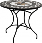 Atmosphera Kipos Round Dining Table Mosaic D 90 cm Black