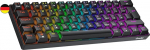Geeky GK61 60% | Hot Swapable mehaaniline m&auml;nguklaviatuur | 62 klahvi mitmev&auml;rviline RGB LED taustavalgus PC/Mac m&auml;ngijatele | ISO DE Qwertz German (must, mehaaniline kiiruskollane)