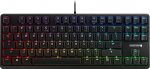 CHERRY G80-3000N RGB TKL, juhtmega m&auml;nguklaviatuur ilma numbriklahvistikata, EU paigutus (QWERTY), RGB valgustus, Original MX Silent Red l&uuml;litid, must