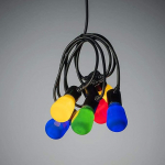 Konstsmide 2387-520, LED &otilde;llekett, &otilde;uepidu, Pigmy Style lambid v&auml;litingimustes (IP44)/40 Opal, mitmev&auml;rvilised lambid/80 sooja valget dioodi/mustad kaablid, mitmev&auml;rviline, mitmev&auml;rviline