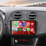 Roinvou 2+64G Android autoraadio navigatsioon Seat Ibiza 2009-2013 juhtmevaba Carplay ja Android Car, 9-tolline puuteekraaniga raadio koos Mirror Link Bluetooth WiFi GPS EQ FM/RDS SWC tagurduskaameraga