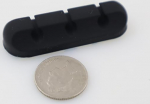2 schwarze selbstklebende Kabelhalter-Clips, Schreibtisch-Organizer, USB-Kabel