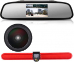 Transporter 4,3-tolline TFT LCD tahavaatepeegel + pidurituled Tahavaate kaamera HD 1280 x 720 Pixel veekindel tagurduss&uuml;steem VW T5 Multivan Caravelle High Roof / T6 High Roof / T5 Camper /