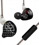 keephifi KZ ZST IEM k&otilde;rvaklapid KZ IEM k&otilde;rvaklapid, 1BA + 1DD IEM h&uuml;briid k&otilde;rvamonitor, m&uuml;ravastased k&otilde;rvaklapid t&auml;iusliku sobivusega, 3,5 mm pistikupesa (must, mikrofoniga)