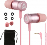 KLIM Fusion k&otilde;rvaklapid mikrofoniga, vastupidavad, uuenduslikud: K&otilde;rvaklapid m&auml;luvahuga 3,5 mm pistikupesaga, Sport Gaming In-ear Rose Gold
