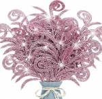 Glitter J&otilde;ululehed Kunstlikud lehed Spray Sticks J&otilde;ululehed J&otilde;ulupuu Filler oksad J&otilde;ulukirve kaunistus DIY p&auml;rg pulmalaudade kaunistamiseks roosa 12 t&uuml;kki