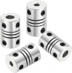 hankekaart Flexible Kupplungen, 3,17 mm auf 5 mm, Gelenkverbinder aus Aluminiumlegierung, flexible Wellenkupplungen, Motorkupplung f&uuml;r 3D-Drucker, CNC-Maschine, Motorf&uuml;hrung, DIY-Encoder D12 x L 18