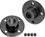 sourcing map 2 Pcs 8mm Internal Diameter H13 x D10 Fixed Flange Coupling Motor Guide Shaft Coupling Motor Connector for DIY Parts Black