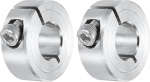 hankimise kaart Pack of 2 Shank Sleeve 15mm Bore Single Split 304 roostevabast terasest Clamp Shaft Collars for Industrial Automation Conveyor Belt Systems