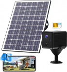 UCOCARE 4G LTE Surveillance Camera with SIM Card Outdoor Solar Surveillance Camera without WLAN with Solar Panel Battery 5200 mAh 160&deg; Viewing Angle 10 m Night Vision AI Motion Detection Alarm