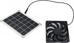 fdsad 5V 10W Solarpanel Abluftventilator, Tragbarer Abluftventilator Solarpanel Power Ventilator Outdoor IP65 Wasserdicht Solar Abluftventilator, F&uuml;r Home Attic, Gew&auml;chshaus, Haustier Hund H&uuml;hnerhaus