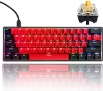 SOLIDEE 60% juhtmega mehaaniline m&auml;nguklaviatuur, RGB taustavalgustus, Anti-Ghosting NKRO, programmeeritavad makroklahvid, 61 klahvi vahetatav klaviatuur PS4 jaoks (Gateron Optiline kollane, 61 Milan)