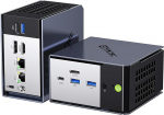 GMKtec Mini PC Gaming Ryzen 7 7735HS (8K/16T kuni 4.75GHz, Beats 6800) Micro PC koos 32GB DDR5 6400, 1TB SSD-ga