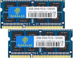 Rasalas DDR3 RAM 16GB Kit (2x8GB) DDR3L 1600MHz PC3L-12800 16GB Non ECC Unbuffered 1.35V CL11 2Rx8 Dual Rank SODIMM S&uuml;learvuti m&auml;lu