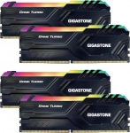 【RGB RAM DDR5】GIGASTONE Game Turbo 16GBx4 (64GB Kit) DDR5 6000MHz PC5-48000 CL 40-40-40-40-76 Intel XMP 3.0 AMD EXPO 1.3V UDIMM 288pin puhverdamata mitte-ECC Desktop hohe Leistung Speicher - schwarz