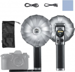 Godox Lux Master Retro Camera Flash GN25, v&auml;rviline puutepaneel, 2.4G TTL auto v&auml;lk, HSS, 460 v&auml;lgu t&auml;isv&otilde;imsusel koos v&auml;lklambi asendajaga Canon, Nikon, Sony, Fujifilm, Olympus DSLR kaameratele