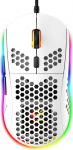 RGB Honeycomb kerge m&auml;nguhiir, 6 programmeeritavat nuppu, 6 RGB taustavalgustusrežiimi ja 6400 DPI reguleeritav, USB-kaabel, Plug & Play, &uuml;hildub Windows, Mac, s&uuml;learvuti, PS4, XBox valge