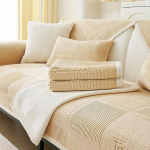 kogxscej Diivanikate, pehme piima sametist diivanikaitse, 1/2/3/4 istekoha L-kujuline diivanikate, nurgadiivan, universaalne libisemisvastane diivanivaip, diivanikaitsja