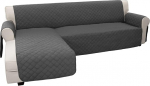 Easy-Going Sectional Diivan L-kujuline diivan kate, p&ouml;&ouml;rduv diivan Slipcover, Chaise Longue kate, m&ouml;&ouml;bli kaitsekate lemmikloomadele koerale kassile (suur, tumehall)