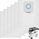 Tolmuimeja kotid Festool CT 36 / CTM 36 E/CTL 36 E Cleantec seeria, tolmuimeja Festool 496186, suure mahutavusega filtrikott, tolmuimeja, varuosade tarvikud, SC FIS-CT 36 (pakend)