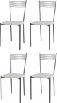 t m c s Tommychairs komplekt 4 moodsat elegantset tooli k&ouml;&ouml;ki ja s&ouml;&ouml;gituppa, vastupidav raam v&auml;rvitud terasest alumiiniumist, polsterdatud iste kunstnahaga, valge v&auml;rviga