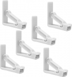 6 Pack Reguleeritav kevadel laudlinaklambrid laudlinaklambrid Valge plastist laudlinaklambrid v&auml;litingimustes peole piknikule pulmadele BBQ aeda