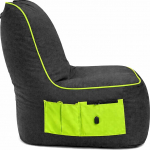 BuBiBag Gaming Bean Bag m&auml;ngimiseks koos &uuml;hendusega laadimiseks ja kotid, hoidja, m&auml;ngutool lastele ja t&auml;iskasvanutele, Beanbag Indoor ja Outdoor - Dreambag (must/neoonroheline)