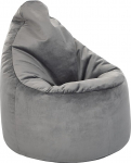 Loft 25 Capriccio Velvet Bean Bag Chair, Premium Velvet Bean Bag siseruumides kasutamiseks kodus ja elutoas, Ergonoomiline disain keha toetamiseks (Bean Bag, Slate)