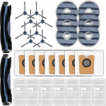 (30 St&uuml;cke) C20 Omni Ersatzteile kompatibel mit Eufy C20 Omni Roboterstaubsauger, 2 Rollenb&uuml;rste, 8 Seitenb&uuml;rsten, 7 HEPA-Filter, 7 Staubbeutel, 6 Wischpads, Vakuumbefehlszubeh&ouml;r Zubeh&ouml;r Kit