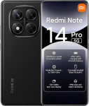 Xiaomi Redmi Note 14 Pro, 5G nutitelefon, 6,67 tolli, 8 GB RAM, 256 GB, Dual SIM, must