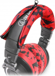 WC BandZ V2 k&otilde;rvaklappide &uuml;mbris Audio Technica ATH M seeria k&otilde;rvaklappidele - masinpesuk&otilde;lblik, nahk ei l&auml;he enam maha - &uuml;hildub M50X / M50XBT / M50 / M40X ja teistega | (Red Camo)