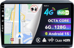 [Sisseehitatud 4G DAB] - 6G + 128G - Autoradio Fiat Ducato/Peugeot Boxer/Citroen Jumper (2006-2015) - Android 15 Raadio - Carplay/Android Car - Kaamera - QLED 9-tolline 2 DIN - Juhtrattajuhtimine HDMI