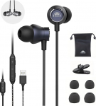 okcsc GB50 Juhtmega k&otilde;rvaklapid HiFi USB k&otilde;rvaklapid mikrofoniga Juhtmega m&uuml;ravastase funktsiooniga ENC Helitugevuse reguleerimine 6.5FT Deep Bass iPhone'ile Androidile jne (must)