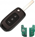 Heart Horse asendusauto v&otilde;tme kest Re Nault Kadjar S&uuml;mbol Megane 3 Captur koos FSK 433 MHz 4A PCF7961M kiip, S&uuml;mbol Remote Key Captur v&otilde;ti (3 nuppu)