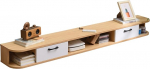 Schwebender TV-St&auml;nder - Wandschrank mit Kabelmanagement f&uuml;r Home Entertainment Systeme