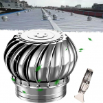 YLFFFZXK 47 Inch Roof Vent Cap for Loft Fan, Turbine Fan Made of 304 Stainless Steel, 1200 (mm) Roof Wind Roof Fan, 4 inch, 8 inch, 10 inch, 12 inch, Vent Outlet, Comes with Clamps