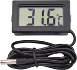 Digitales Mini-Thermometer, Hygrometer, Messger&auml;t, Temperatur- und Luftfeuchtigkeitsmesser, Monitor, Sonde, Sensor, Detektor, 1 St&uuml;ck (quadratisch T- Schwarz)