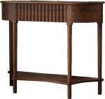 Mid Century Modern Console Table, 100cm Geriffeltes Holz Konsolentisch Mit Schubladen F&uuml;r Wohnzimmer, Flur, Eingangsbereich Foyer