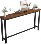 Konsolentisch f&uuml;r Wohnzimmer, Sofa, R&uuml;ckwand, Regaltisch, Konsole, Sofatisch, Konsolentisch, moderner schmaler Konsolentisch, Eingangstisch mit Ablagefl&auml;chen, verste,Black-120 * 20 * 90cm