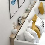 schmaler Sofatisch Konsolentisch Schmaler Skinny-Hintercouchtisch, L&auml;ngliche Konsolentische, Wohnzimmerm&ouml;bel, Hintersofa-Flur-Foyer-Eingangstisch Mit Baseboard-Design(L 120cm/47in,W 10cm/4in)