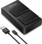 ENEGON 2 Piece Camera Battery LP-E17 with Dual Micro USB Charger for Canon Rebel SL2, T6i, T6s, T7i, EOS R10, R8, RP, R50, R100, M3, M5, M6, 200D, 250D, 77D, 750D, 760D, 800D, 8000D and More