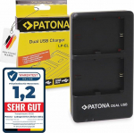 PATONA topelt kiirlaadija LP-EL akule, &uuml;hildub Canon Speedlite EL-1, EL-5 - kompaktne USB-C laadija kahele akule, &uuml;lelaadimise ja l&uuml;hisekaitse, ideaalne reisimiseks