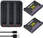 DuraPro 2 x 2400 mAh aku ja kiirlaadimispesa Insta360 X4 jaoks