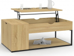 IDMarket - Detroit Ristk&uuml;likukujuline kohvilaud koos kirstuga Industrial Design