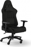 Corsair TC100 Relaxed Gaming Chair - Kangas - V&otilde;istlusest inspireeritud disain - Lumbaaripadi - Eemaldatav m&auml;luvahust kaelapadi - Reguleeritavad k&auml;etoed - Mustad k&auml;etoed