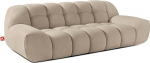 konsimo VENA Modern Seater Diivan - Stiilne Japandi diivan, Boucl&eacute; kangas, mugav ja ergonoomiline - elutoa diivan disain, Premium kvaliteet EList. (beež, 225 x 72 x 105)