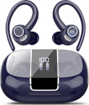 Csasan Bluetooth Kopfh&ouml;rer Sport, in Ear Kopfh&ouml;rer Kabellos Bluetooth 5.3 mit Ohrb&uuml;gel, Hi-Fi Stereo Sound, 48Std Earbuds mit 4 ENC Noise Cancelling Mikrofon, IPX7 Wasserdicht Ohrh&ouml;rer, Dunkelblau