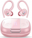 Csasan Bluetooth Kopfh&ouml;rer Sport, in Ear Kopfh&ouml;rer Kabellos Bluetooth 5.3 mit Ohrb&uuml;gel, Hi-Fi Stereo Sound, 48Std Earbuds mit 4 ENC Noise Cancelling Mikrofon, IPX7 Wasserdicht Ohrh&ouml;rer, Rosa