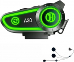 Motorrad-Helmsprecher Bluetooth-Headset - Kopfh&ouml;rer mit automatischer Anrufannahme, Musiksteuerung, 120 tunni Spielzeit, Hochklang-System, ultrad&uuml;nn f&uuml;r Motorradfahren/Skifahren/Reiten, 1200-mAh-Akk